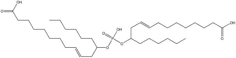 Phosphoric acid di(1-hexyl-11-carboxy-3-undecenyl) ester 结构式
