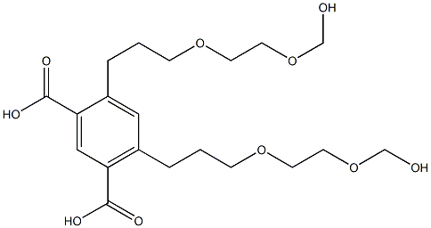 4,6-Bis(8-hydroxy-4,7-dioxaoctan-1-yl)isophthalic acid 结构式