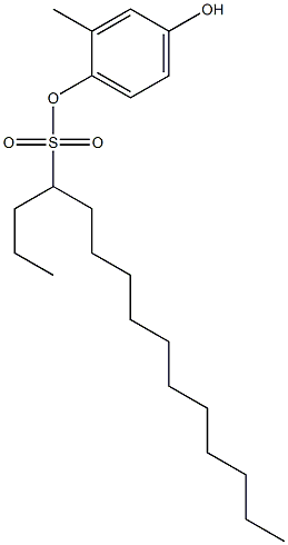 4-Pentadecanesulfonic acid 4-hydroxy-2-methylphenyl ester 结构式