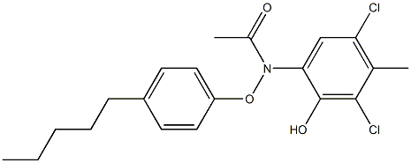 2-(4-Pentylphenoxyacetylamino)-4,6-dichloro-5-methylphenol 结构式