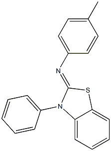 3-Phenyl-2-(p-tolyl)imino-2,3-dihydrobenzothiazole 结构式