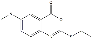 2-Ethylthio-6-dimethylamino-4H-3,1-benzoxazin-4-one 结构式