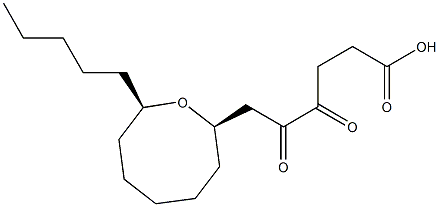 4,5-Dioxo-6-[[(2R,8R)-8-pentyloxocan]-2-yl]hexanoic acid 结构式