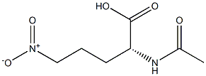 [R,(-)]-2-(Acetylamino)-5-nitrovaleric acid 结构式