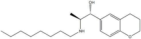 (1R,2S)-1-[(3,4-Dihydro-2H-1-benzopyran)-6-yl]-2-octylamino-1-propanol 结构式