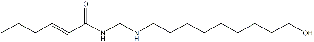 N-[[(9-Hydroxynonyl)amino]methyl]-2-hexenamide 结构式