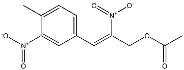 Acetic acid 2-nitro-3-[4-methyl-3-nitrophenyl]-2-propenyl ester 结构式