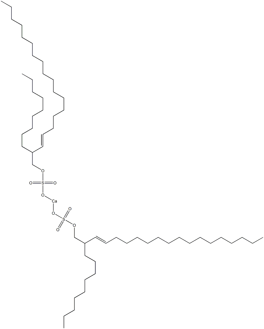 Bis(2-nonyl-3-nonadecenyloxysulfonyloxy)calcium 结构式