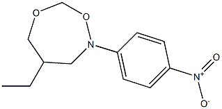 2-(4-Nitrophenyl)-4-ethyl-tetrahydro-1,6,2-dioxazepine 结构式