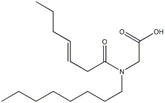 N-(3-Heptenoyl)-N-octylglycine 结构式