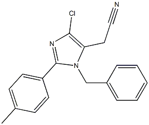 1-Benzyl-2-(4-methylphenyl)-4-chloro-1H-imidazole-5-acetonitrile 结构式