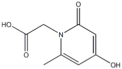 1,2-Dihydro-4-hydroxy-6-methyl-2-oxopyridine-1-acetic acid 结构式