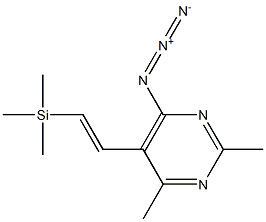 5-[2-(Trimethylsilyl)ethenyl]-2,4-dimethyl-6-azidopyrimidine 结构式