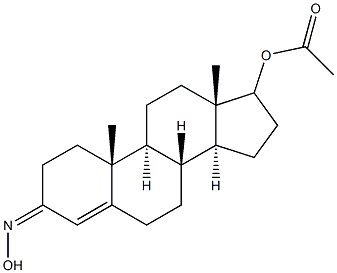3-(Hydroxyimino)androst-4-en-17-ol 17-acetate 结构式