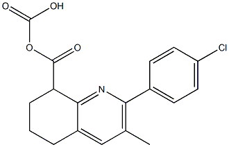 2-(4-Chlorophenyl)-5,6,7,8-tetrahydroquinoline-8,8-bis(carboxylic acid methyl) ester 结构式