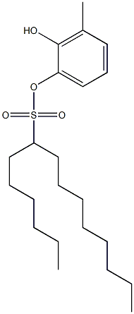 7-Pentadecanesulfonic acid 2-hydroxy-3-methylphenyl ester 结构式