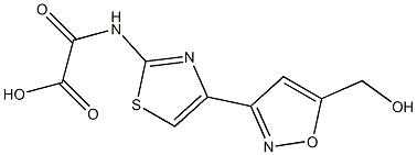 N-[4-[5-Hydroxymethyl-3-isoxazolyl]-2-thiazolyl]oxamidic acid 结构式