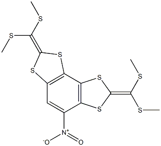 2,7-Bis[bis(methylthio)methylene]-4-nitro-2H,7H-1,3,6,8-tetrathia-as-indacene 结构式