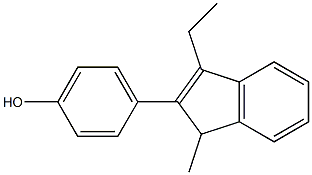 3-Ethyl-1-methyl-2-(4-hydroxyphenyl)-1H-indene 结构式