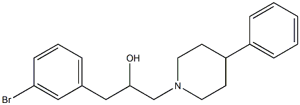 1-(3-Bromophenyl)-3-(4-phenyl-1-piperidinyl)-2-propanol 结构式