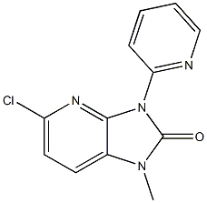 5-Chloro-1-methyl-3-(2-pyridyl)-1H-imidazo[4,5-b]pyridin-2(3H)-one 结构式