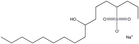 8-Hydroxyheptadecane-4-sulfonic acid sodium salt 结构式