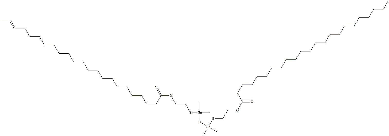 Bis[dimethyl[[2-(20-docosenylcarbonyloxy)ethyl]thio]stannyl] sulfide 结构式