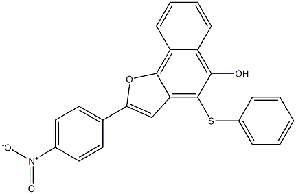 4-Phenylthio-2-(4-nitrophenyl)naphtho[1,2-b]furan-5-ol 结构式