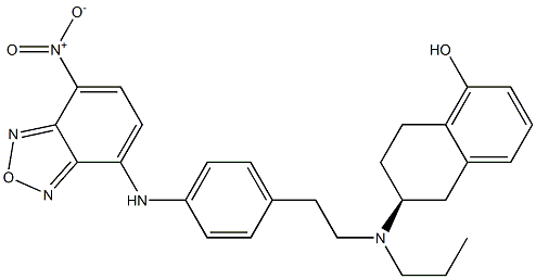 (S)-5,6,7,8-Tetrahydro-6-[N-[2-[4-[(7-nitro-2,1,3-benzoxadiazol-4-yl)amino]phenyl]ethyl]-N-propylamino]naphthalen-1-ol 结构式