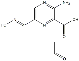 [2-Amino-5-[(hydroxyimino)methyl]pyrazine-3-carboxylic acid ethyl]1-oxide 结构式