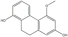 5-Methoxy-9,10-dihydrophenanthrene-1,7-diol 结构式