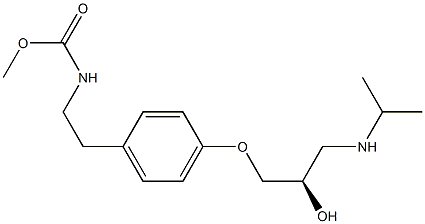 [4-[(R)-2-Hydroxy-3-(isopropylamino)propoxy]phenethyl]carbamic acid methyl ester 结构式