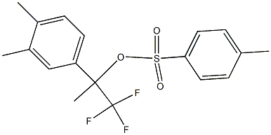 4-Methylbenzenesulfonic acid 1-(trifluoromethyl)-1-(3,4-dimethylphenyl)ethyl ester 结构式