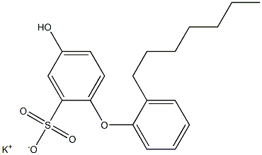 4-Hydroxy-2'-heptyl[oxybisbenzene]-2-sulfonic acid potassium salt 结构式
