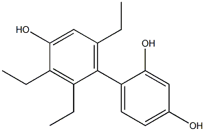 2',3',6'-Triethyl-1,1'-biphenyl-2,4,4'-triol 结构式