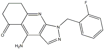 1-(2-Fluorobenzyl)-4-amino-1,6,7,8-tetrahydro-5H-pyrazolo[3,4-b]quinolin-5-one 结构式