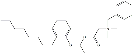 N,N-Dimethyl-N-benzyl-N-[[[1-(2-octylphenyloxy)propyl]oxycarbonyl]methyl]aminium 结构式