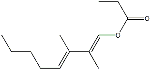 Propionic acid 2,3-dimethyl-1,3-octadienyl ester 结构式