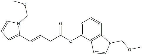 4-[1-(Methoxymethyl)-1H-pyrrol-2-yl]-3-butenoic acid [1-(methoxymethyl)-1H-indol-4-yl] ester 结构式
