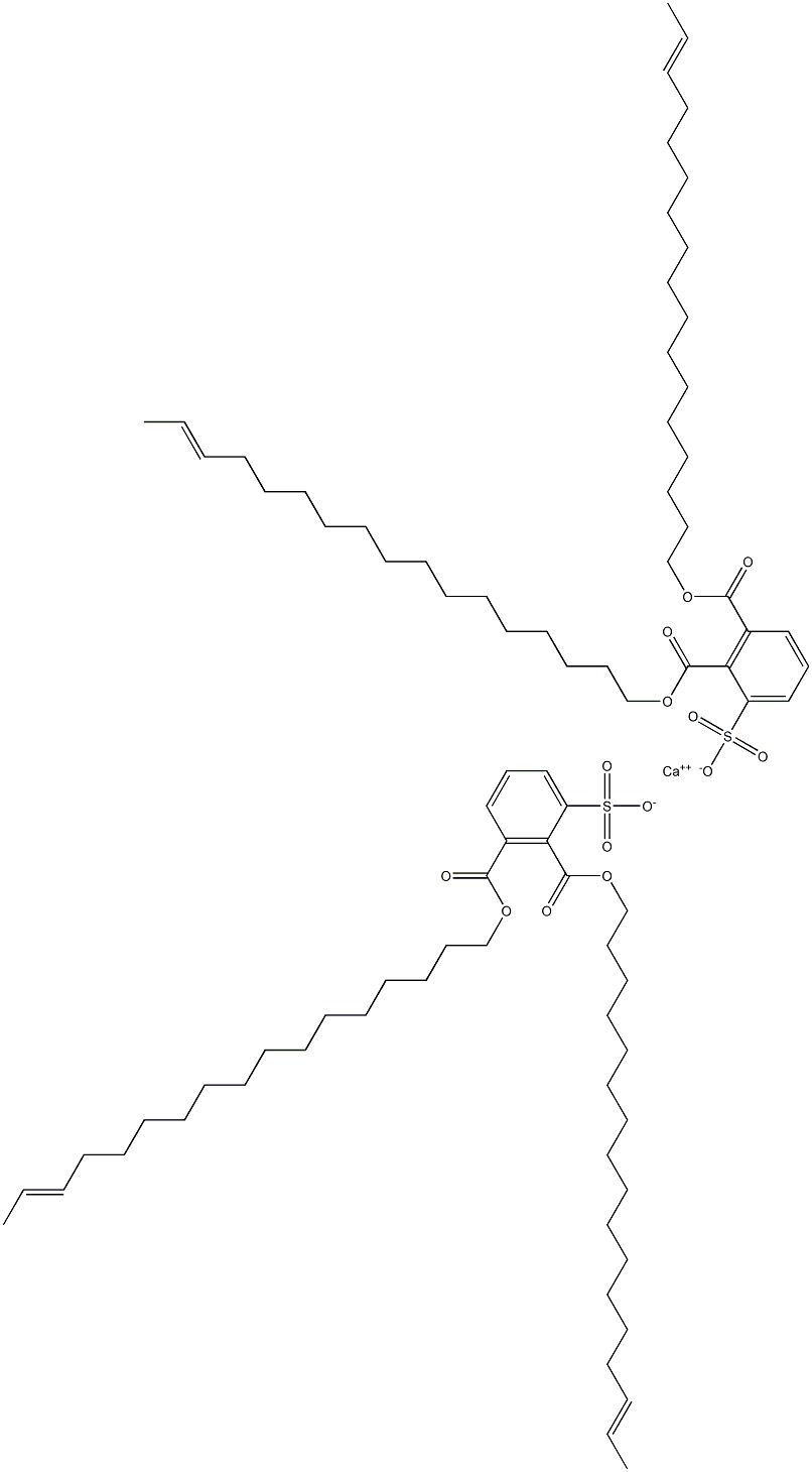Bis[2,3-di(15-heptadecenyloxycarbonyl)benzenesulfonic acid]calcium salt 结构式