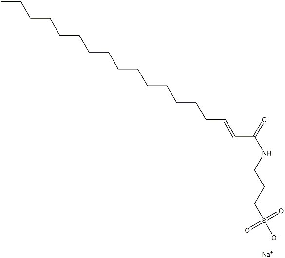 3-(2-Octadecenoylamino)-1-propanesulfonic acid sodium salt 结构式