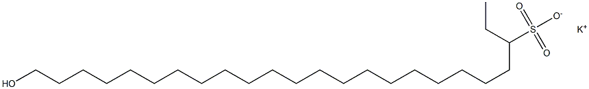 24-Hydroxytetracosane-3-sulfonic acid potassium salt 结构式