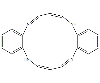 9,18-Dihydro-7,16-dimethyldibenzo[b,i][1,4,8,11]tetraazacyclotetradecine 结构式