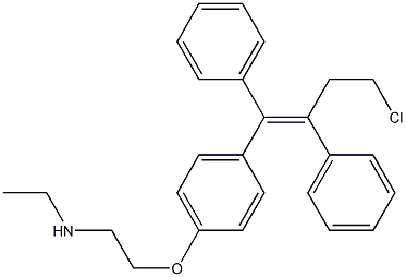 1-(2-Chloroethyl)-1-phenyl-2-[4-(2-ethylaminoethoxy)phenyl]-2-(phenyl)ethene 结构式