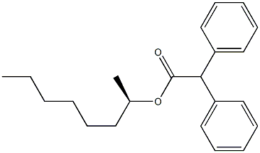 (-)-Diphenylacetic acid (R)-1-methylheptyl ester 结构式