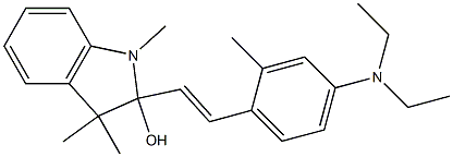 2-[2-[4-(Diethylamino)-2-methylphenyl]vinyl]-1,3,3-trimethylindolin-2-ol 结构式