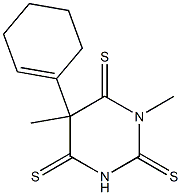 5-(1-Cyclohexenyl)-1,5-dimethylpyrimidine-2,4,6(1H,3H,5H)-trithione 结构式