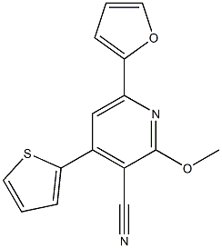 2-Methoxy-4-(2-thienyl)-6-(2-furanyl)pyridine-3-carbonitrile 结构式