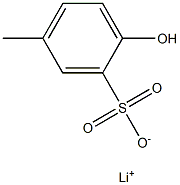 2-Hydroxy-5-methylbenzenesulfonic acid lithium salt 结构式