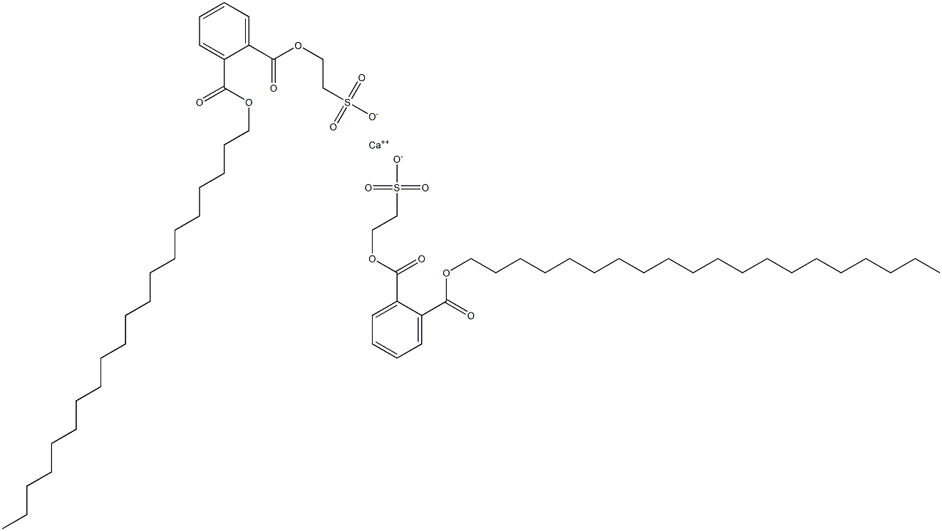 Bis[2-[(2-icosyloxycarbonylphenyl)carbonyloxy]ethanesulfonic acid]calcium salt 结构式